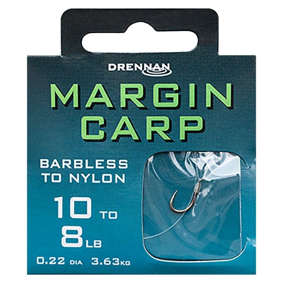 Drennan Margin Carp Barbless Hooks to Nylon