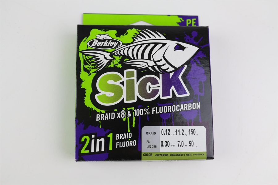 Berkley Sick Braid X8 & 100% Fluorocarbon 2 In 1 Braid Fluro