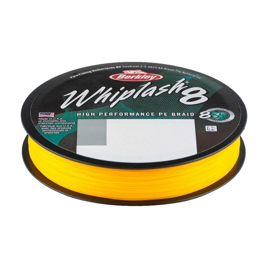 Berkley Whiplash 8 Yellow 150m 23lb 10.7kg 0.06mm