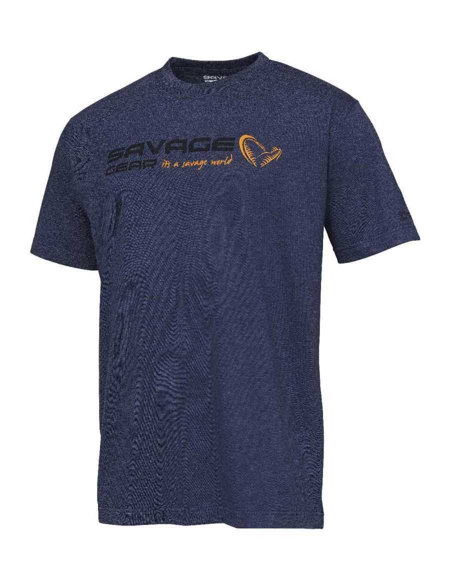 Savage Gear Signature Logo T-Shirt - Blue Melange