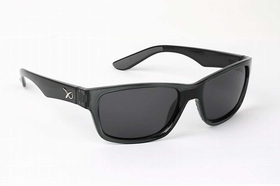 Matrix Polarised Sunglasses - Trans Black Casual/Grey Lens