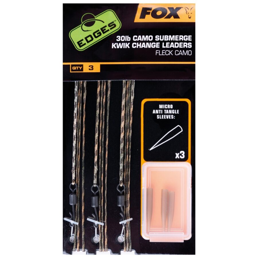 Fox Edges Camo Submerge Leaders Kwik Change