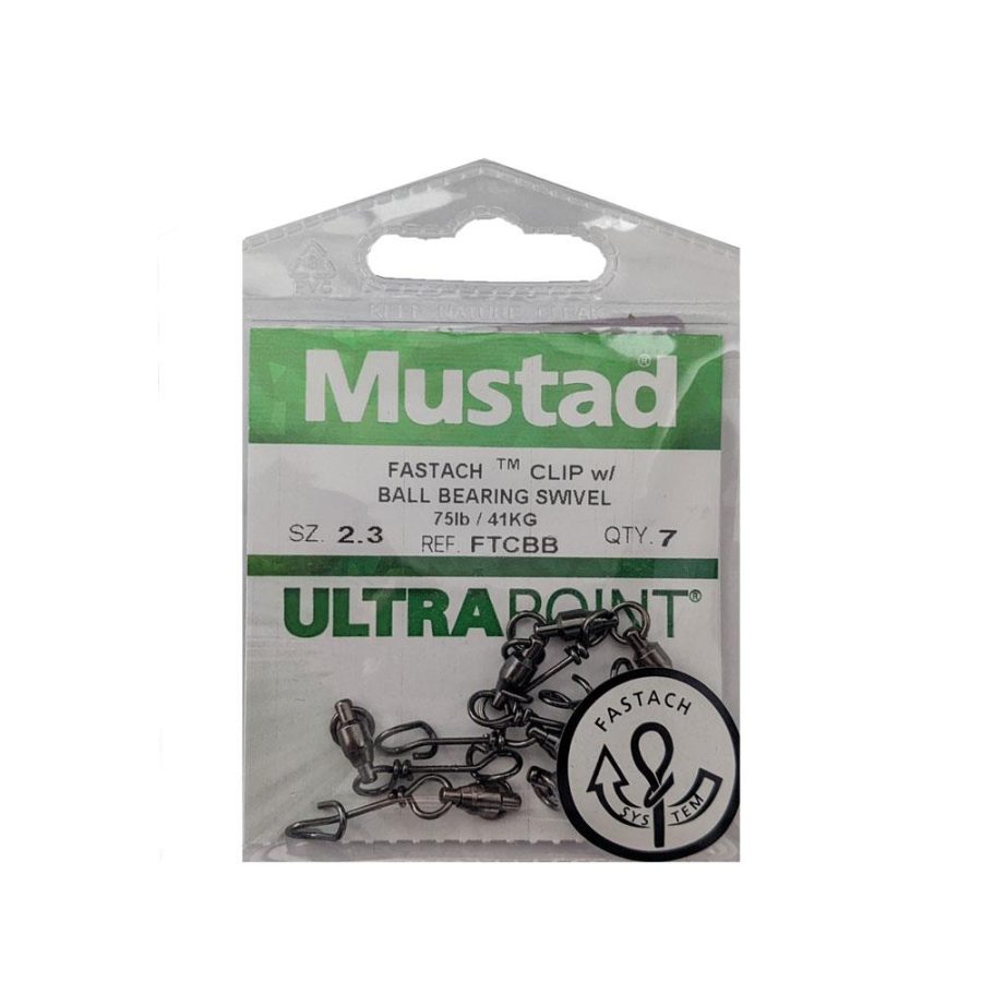 Mustad Ball Bearing Swivel 25lb 8pack