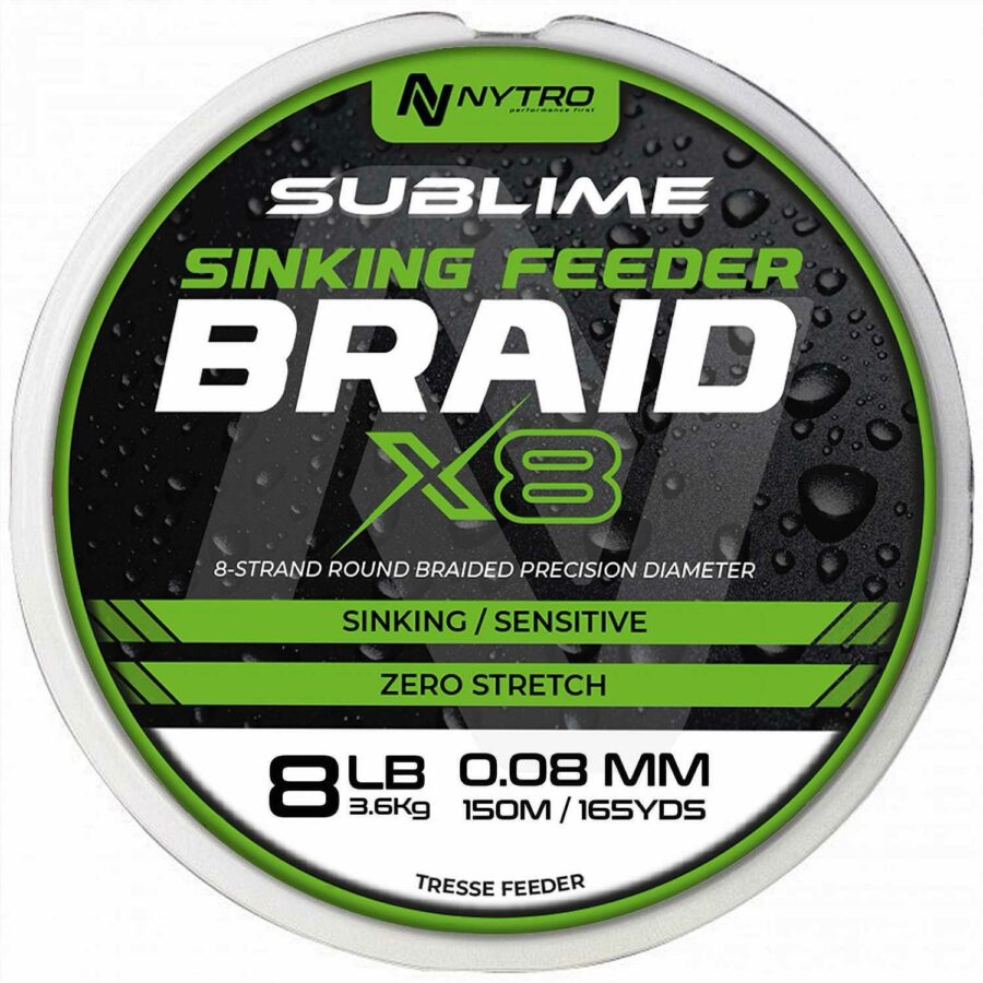 Nytro Sublime X8 Sinking Feeder Braid 150m