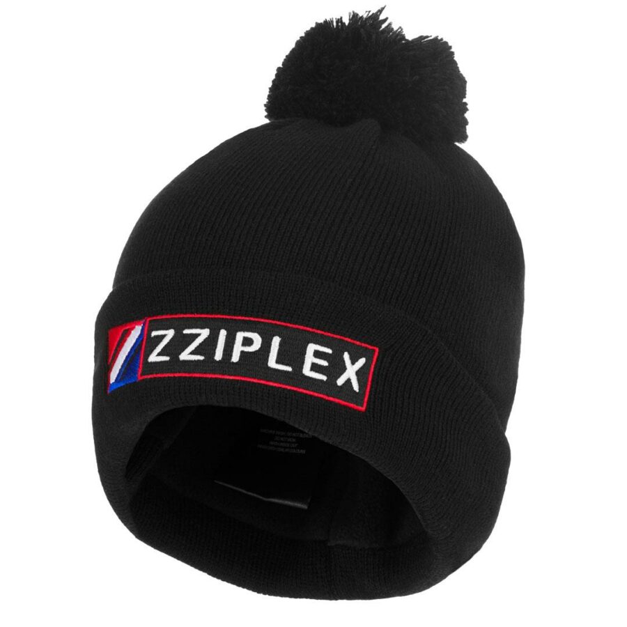 Zziplex Beanie With Bobble - Black