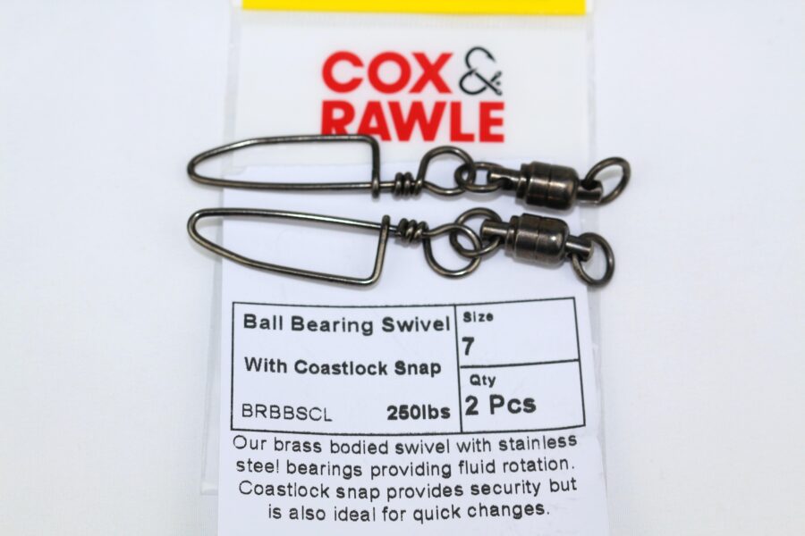 Cox & Rawle Ball Bearing Swivel With Castlock Snap Size 7 250lbs