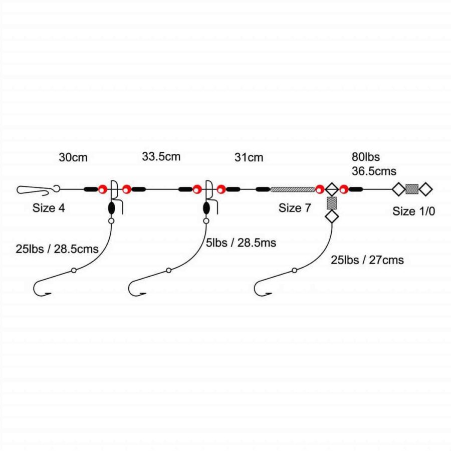 Axia 3 Hook Clipped Rig