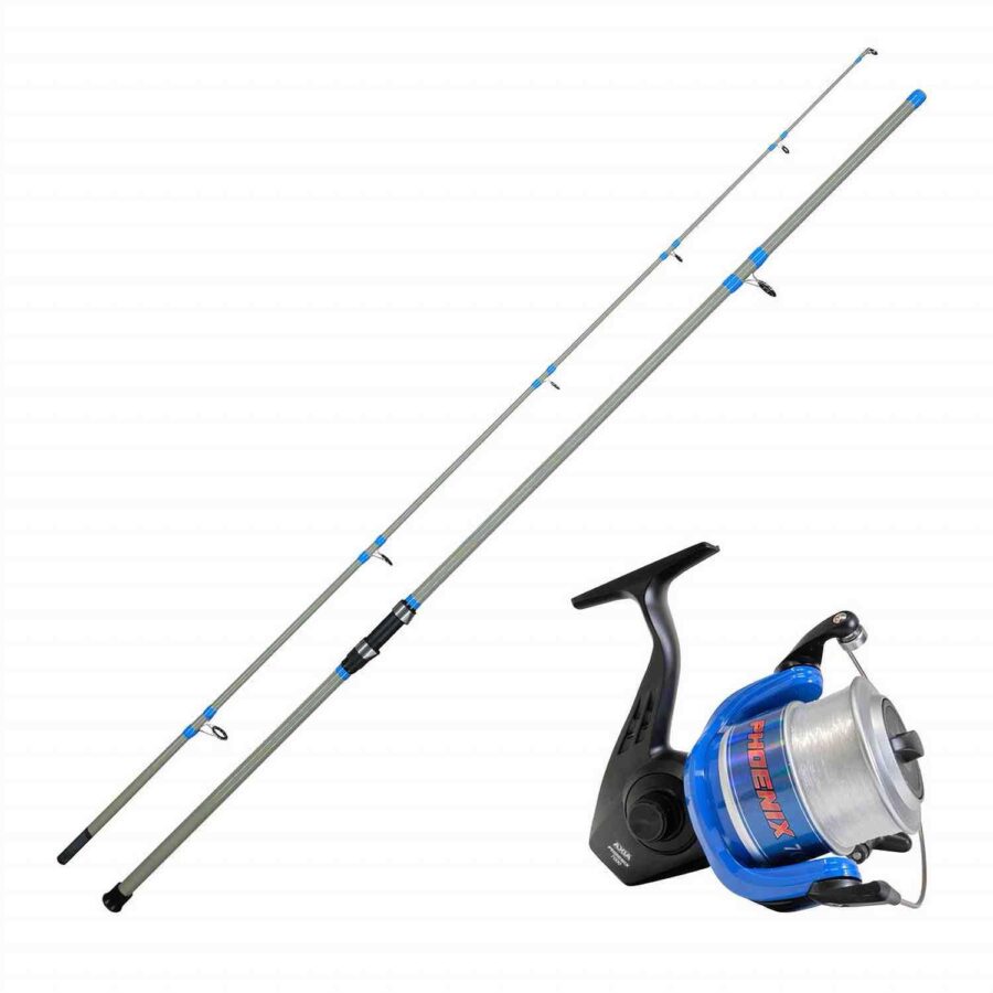 Axia Phoenix 12' Beachcaster 4-8oz 2pc & 7000FD Reel w/20lb Line