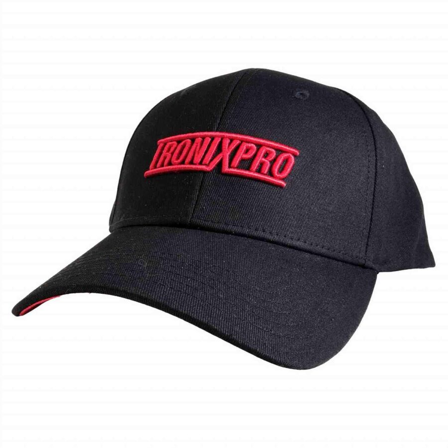 Tronixpro Classic Baseball Cap - Black/Red - One Size