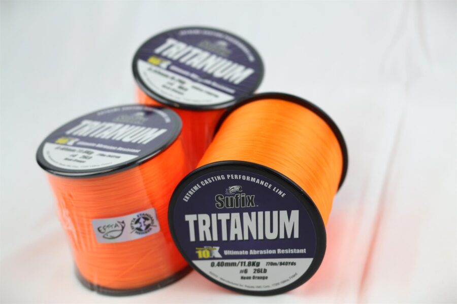 Sufix Tritanium Mono Neon Orange 1/4lb Spool