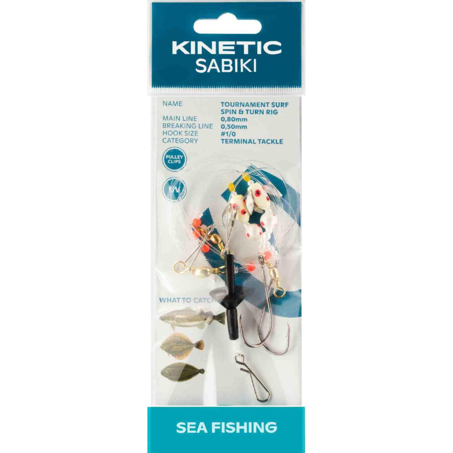 Kinetic Sabiki Tournament Surf Spin&Turn - Size 1/0