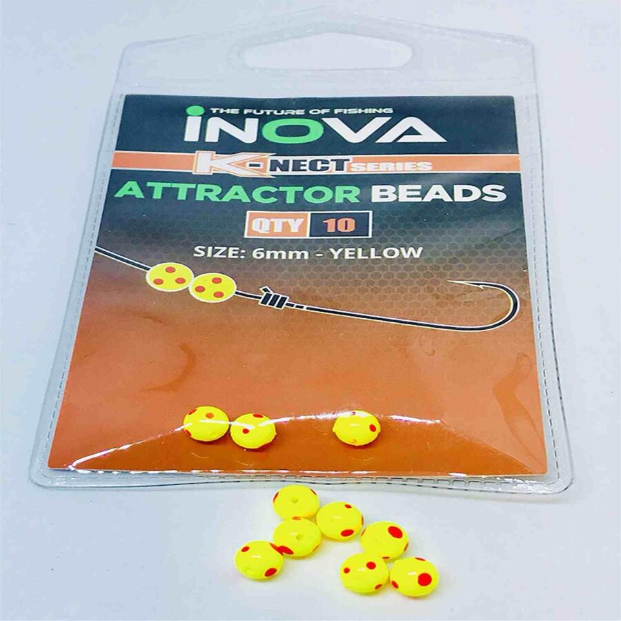 Inova Attractor Beads Yellow Red Dots