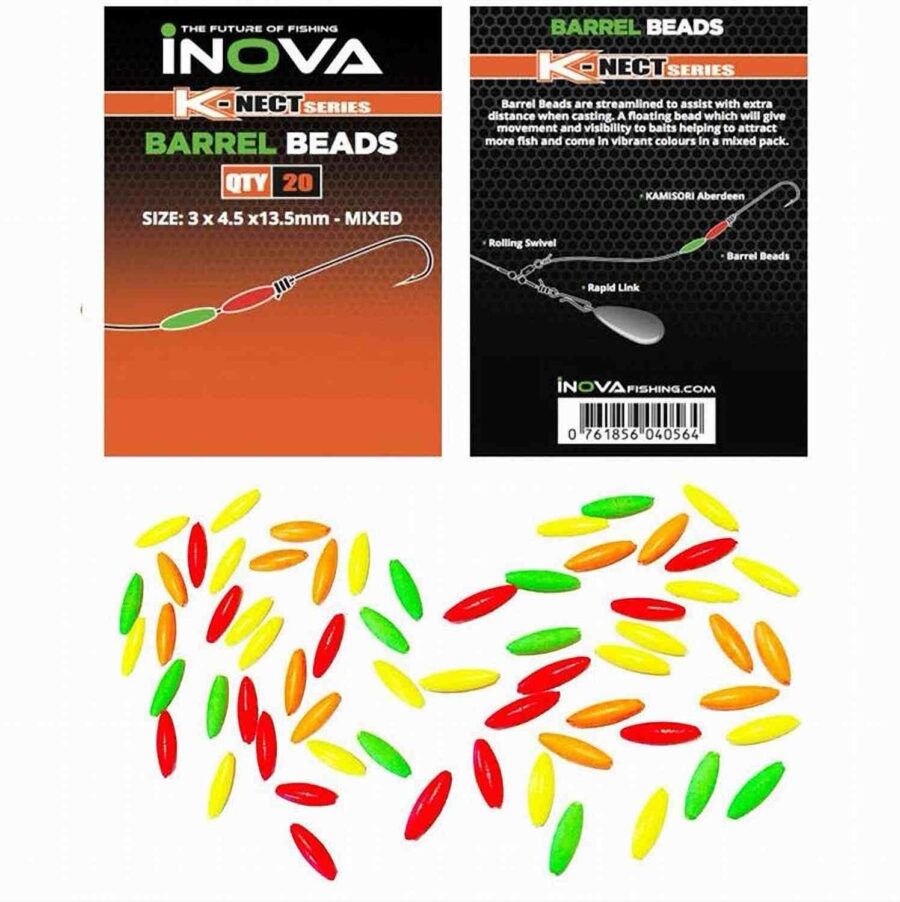 Inova Barrell Beads Size 4.5mm x 13.5mm