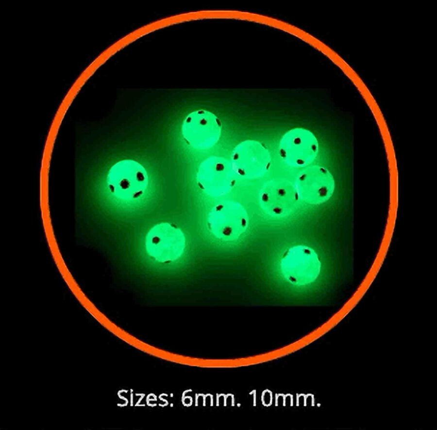 Inova Glow in TheDark Lady Bird Beads - 6mm - Image 2