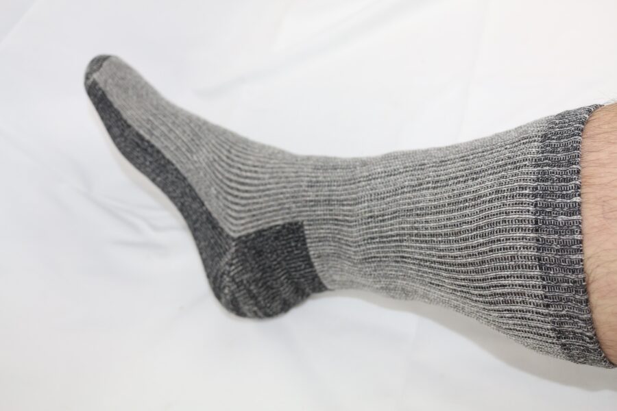 Kinetic Wool Socks Long Light Grey - Image 2