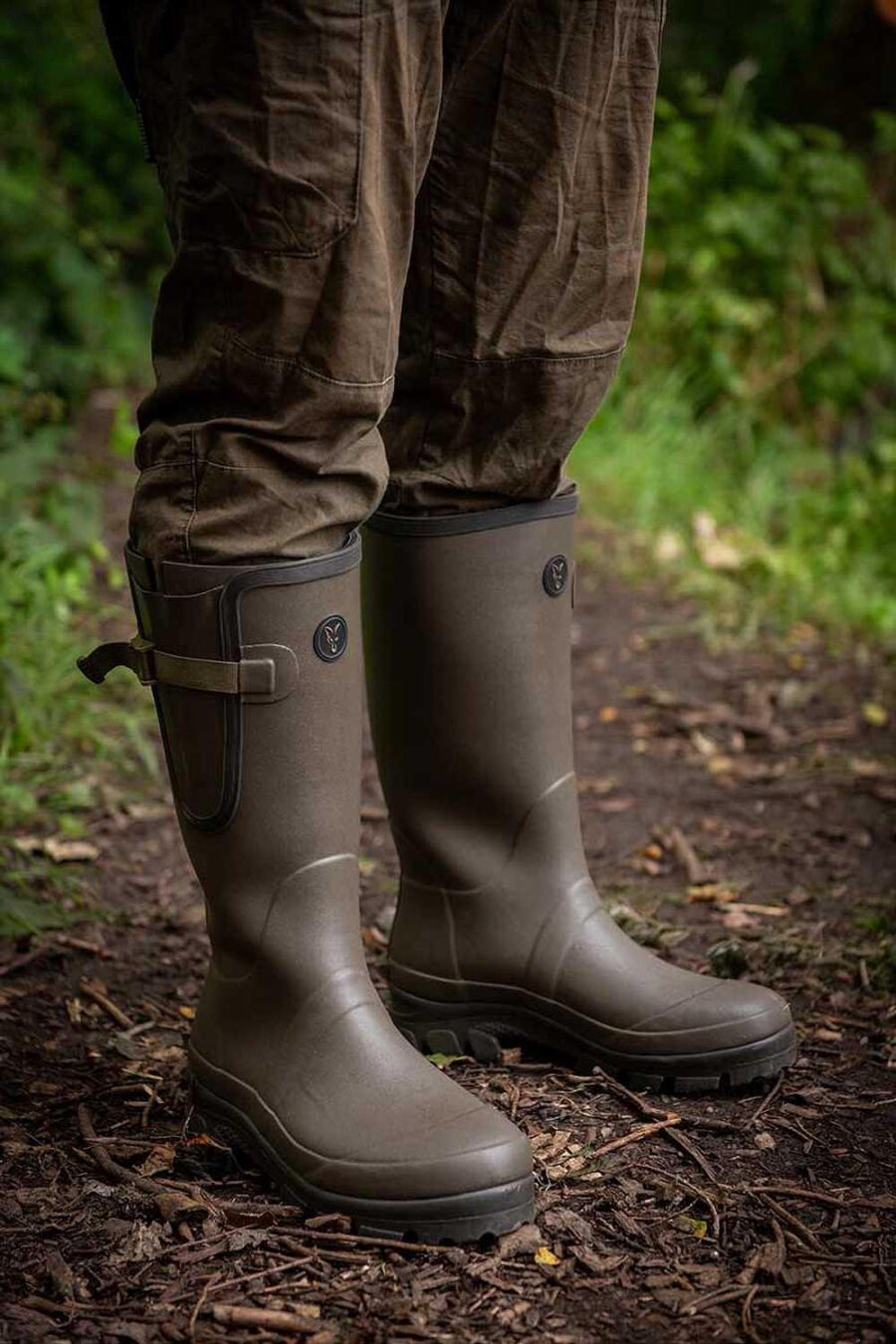 Fox Neoprene Lined Camo/Khaki Rubber Boots - Image 4