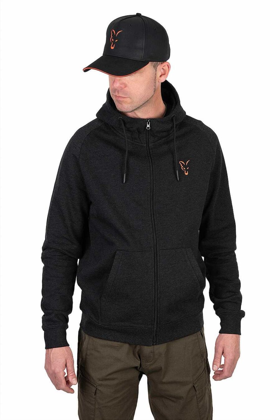 Fox Collection LW Hoody - Black / Orange