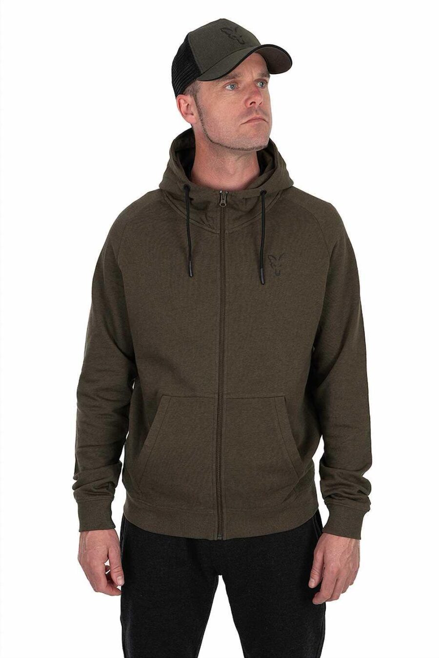 Fox Collection LW Hoody - Green / Black - Image 2