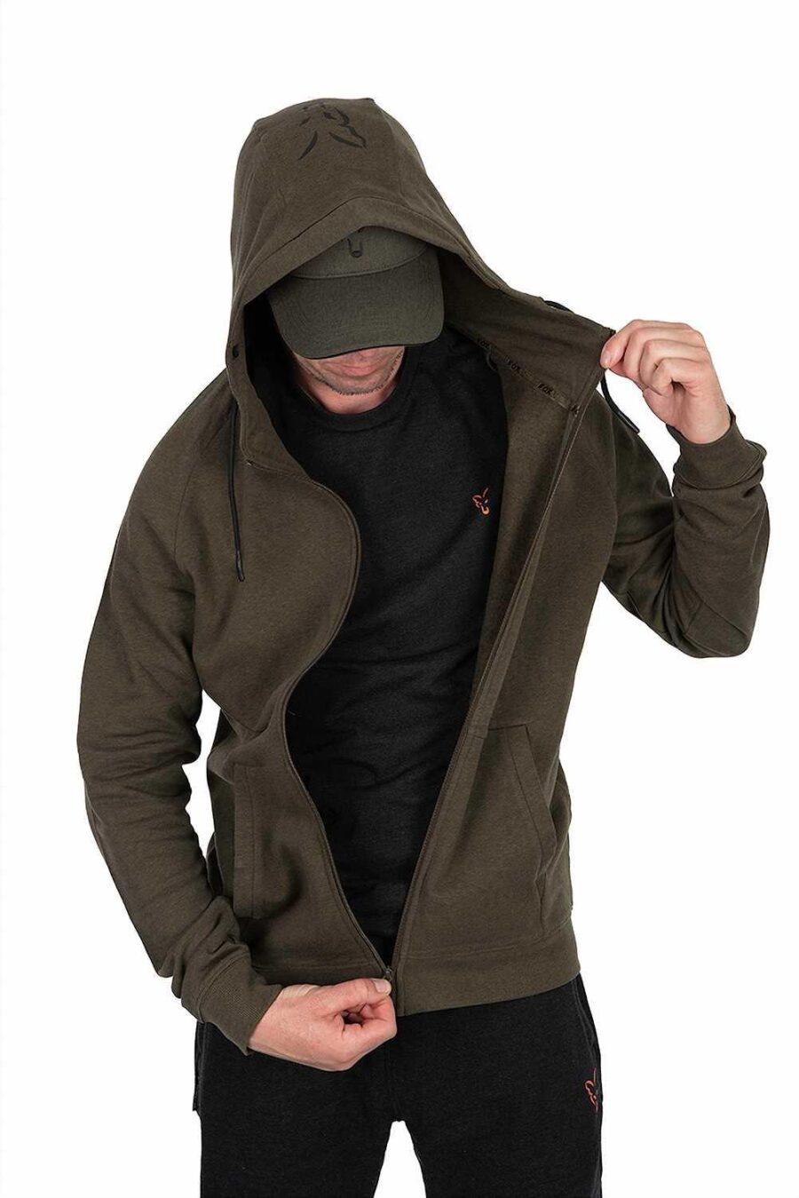 Fox Collection LW Hoody - Green / Black - Image 4