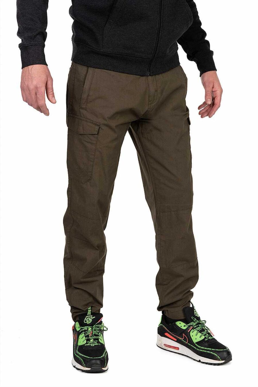 Fox Collection LW Cargo Trouser - Green / Black - Image 2