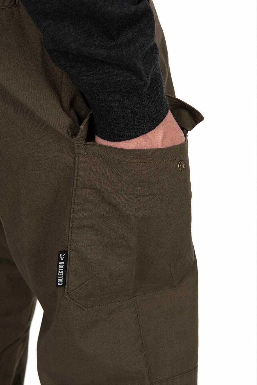 Fox Collection LW Cargo Trouser - Green / Black - Image 6