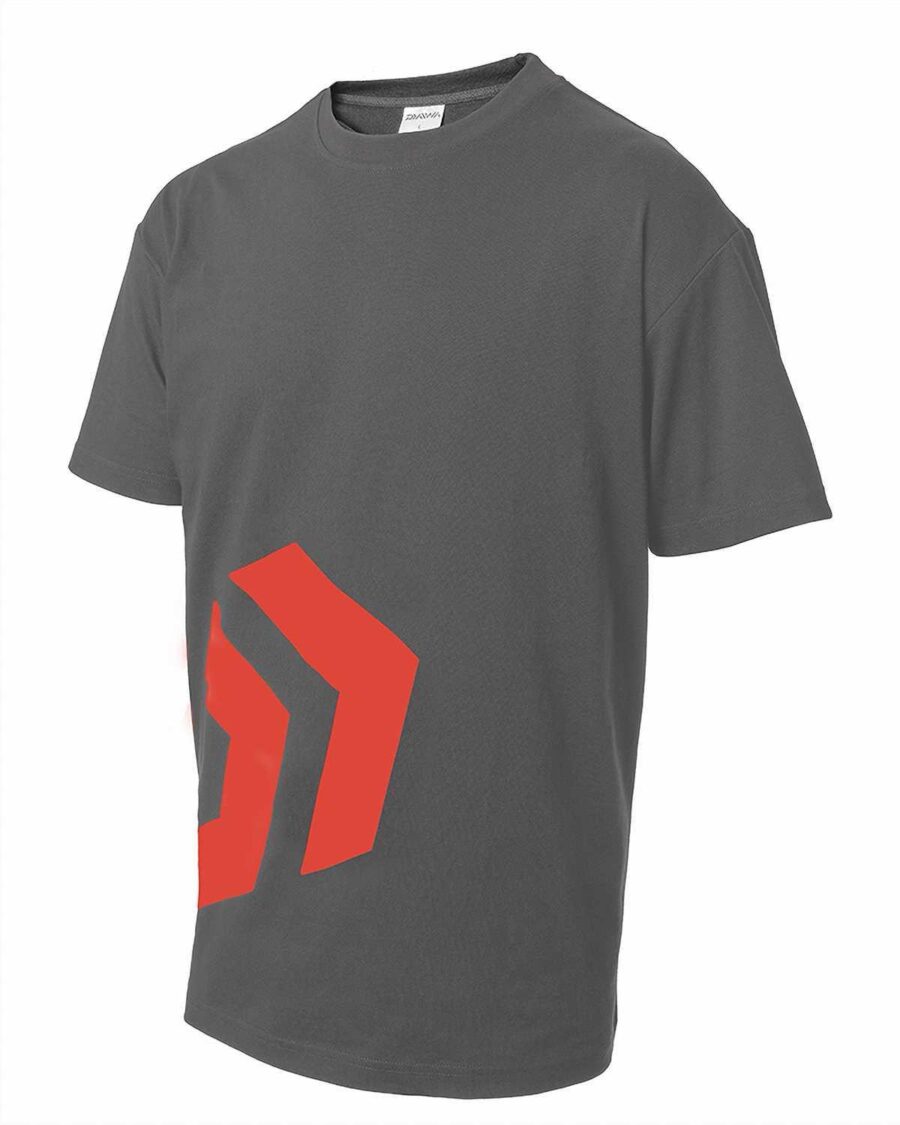 Daiwa Angled Dvec T-Shirt - Grey/Red