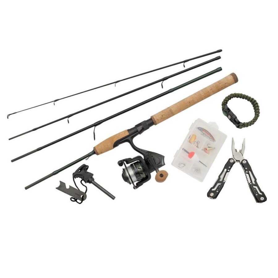 Abu Garcia Diplomat Wilderness Complete Survival Fishing Kit 4pc Combo