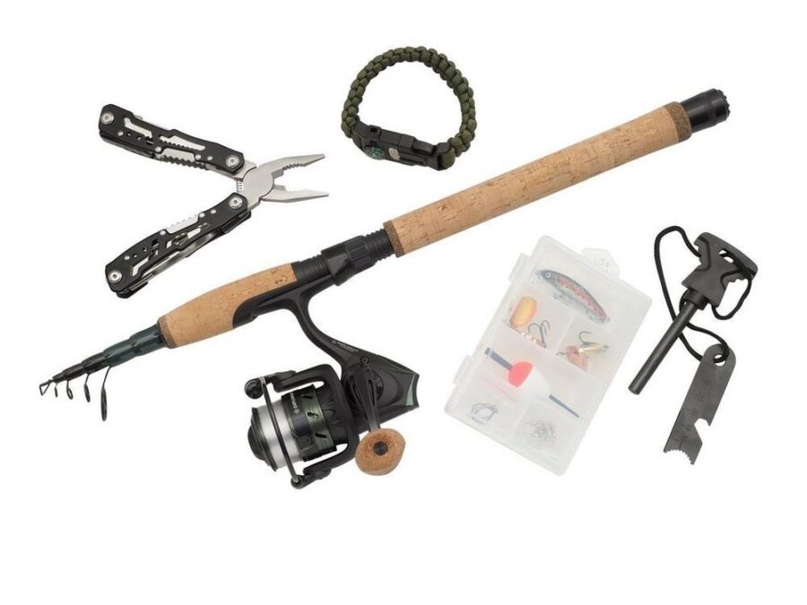 Abu Garcia Diplomat Wilderness Complete Survival Fishing Kit Tele Combo