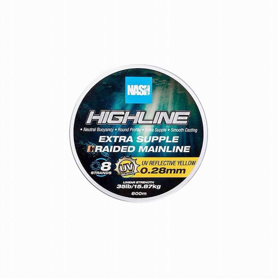 Nash Highline Floating Braid 1200m - UV Yellow