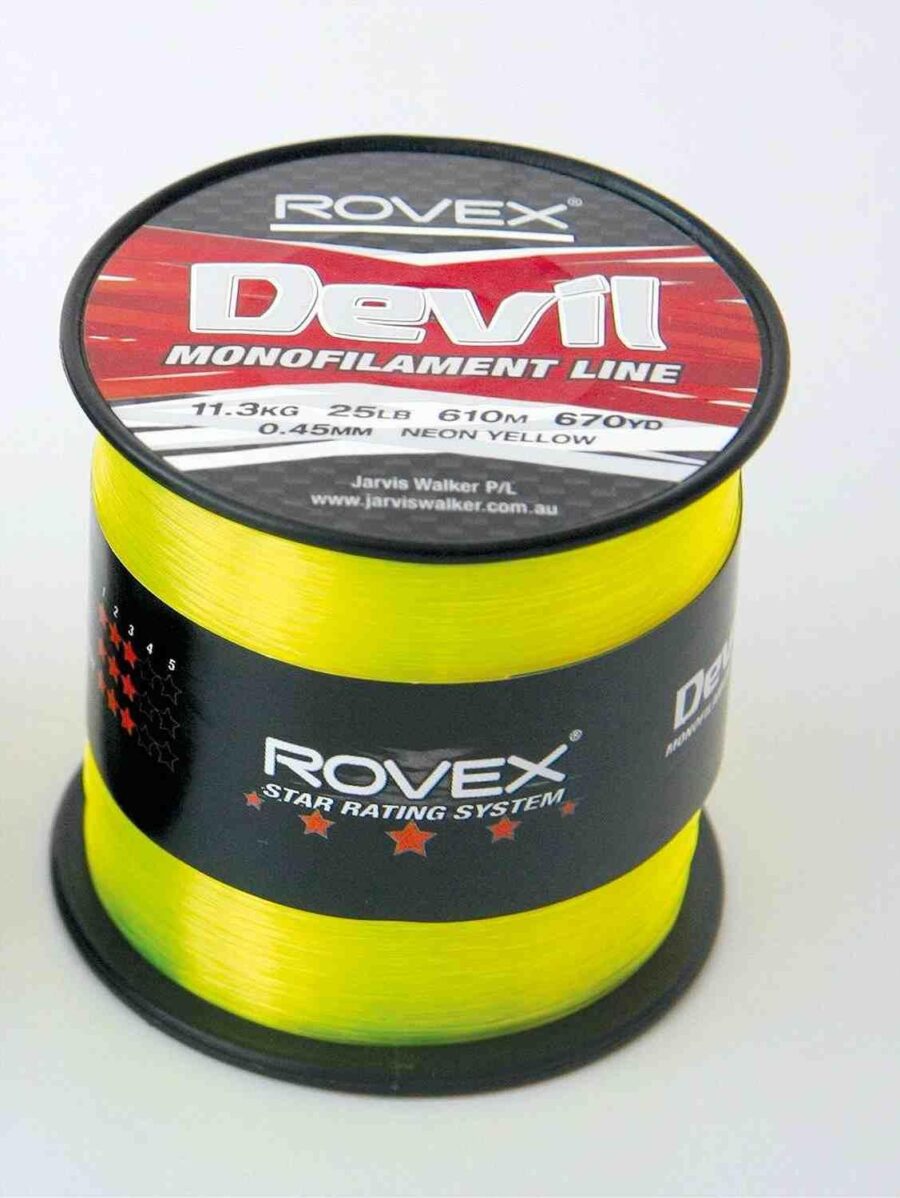 Rovex Devil Monofilament Line Yellow 4oz Spool