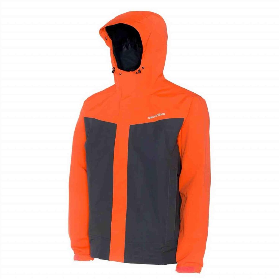 Grundens Full Share Jacket - Orange/Grey - Image 2