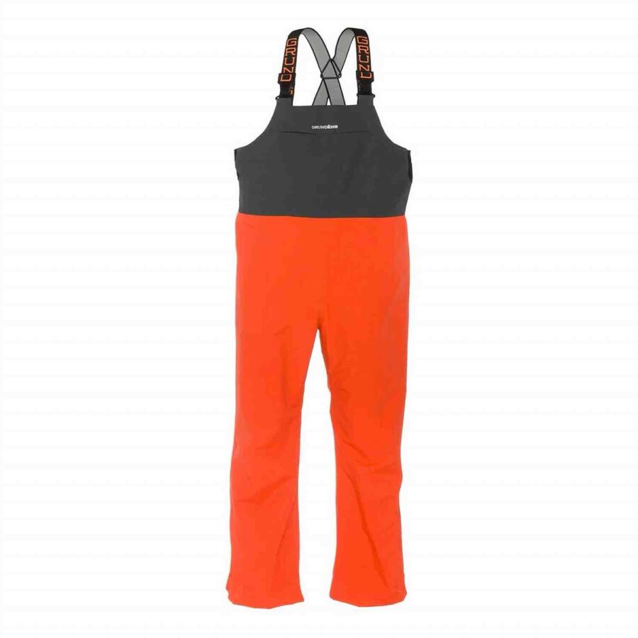 Grundens Full Share Bib & Brace - Orange/Grey