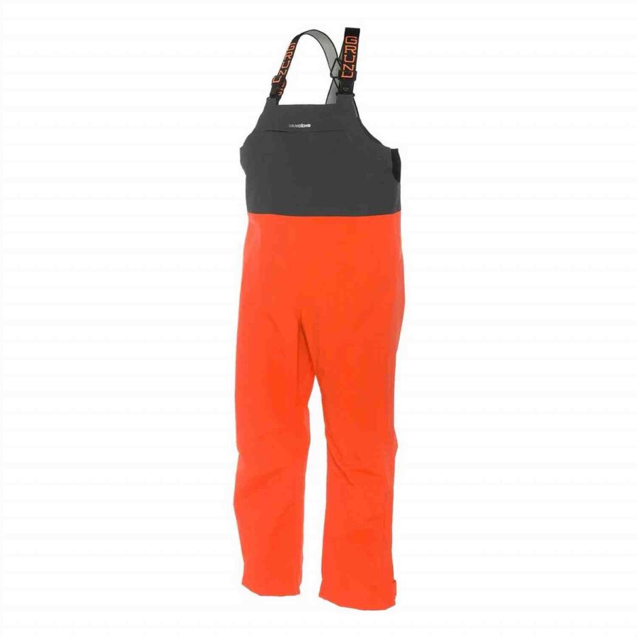 Grundens Full Share Bib & Brace - Orange/Grey - Image 3